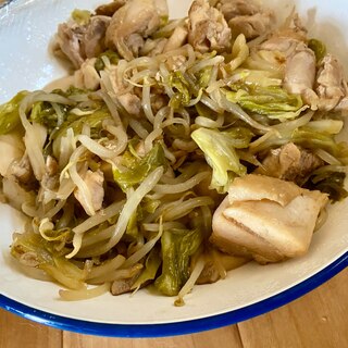 余ったエリンギで鳥モモ肉の肉野菜炒め